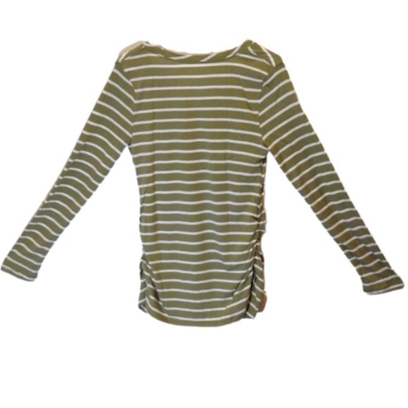 NWT Long Sleeve Scoop Neck Side Shirred Maternity T-Shirt -Ingrid & Isabel - M - Picture 2 of 7